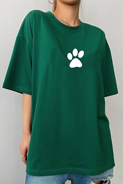 uyguntarz Unisex Paw Printed T-shirt