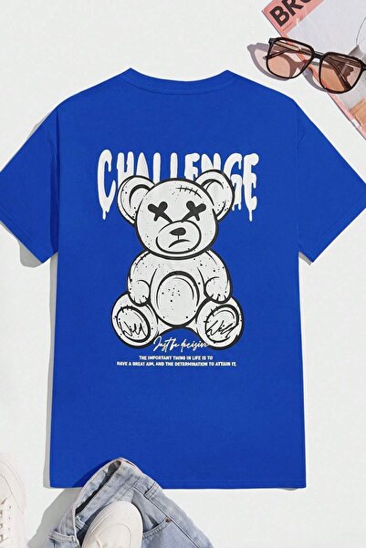 uyguntarz Unisex Chalenge Back Printed Design T-shirt