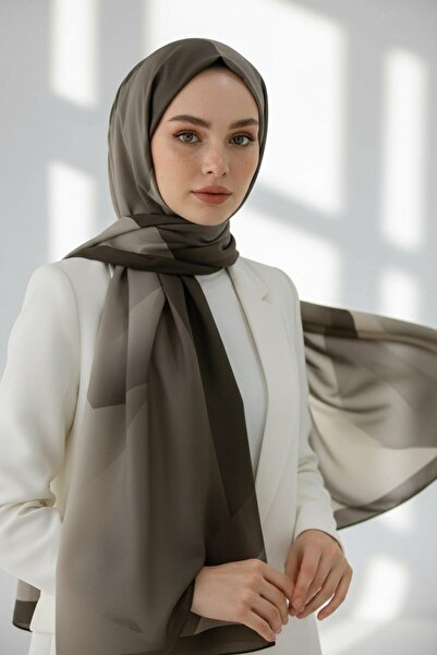 Vissona KREP TONSÜRTON DESENLİ TAŞ RENKLİ 75X195 KIRIŞMAZ ŞAL