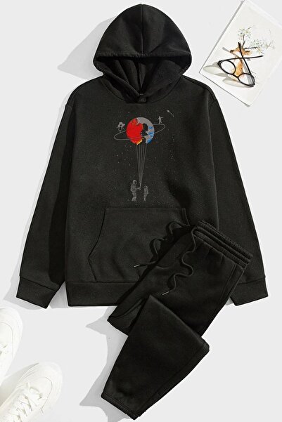 uyguntarz Σετ φόρμας με στάμπα με θέμα Unisex Universe