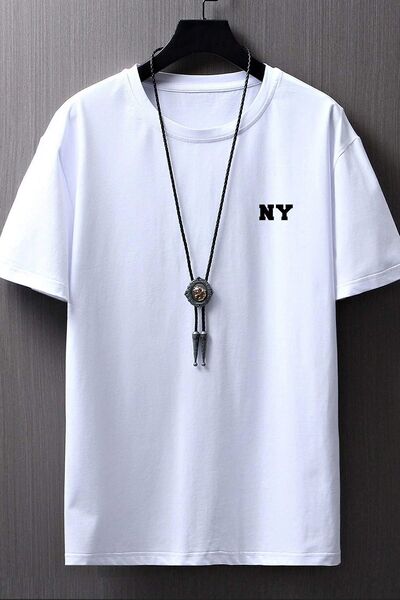 uyguntarz Men's Ny Printed Oversize T-shirt