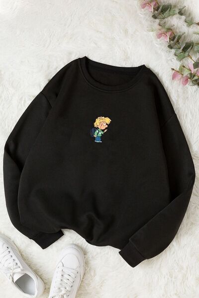 uyguntarz Unisex Cedric My Grape Cake Printed Crew Neck Sweatshirt