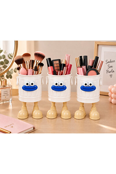 ARVALE Walky Bin 3 Adet Özel Tasarım Ayaklı Pörtlek Gözlü Plastik Organizer K...