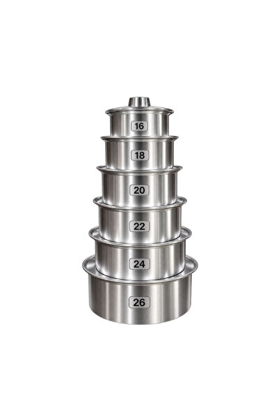 OKAE Stainless Steel Preparation and Mixing Pot Set, 6 Graduated Pieces from ...