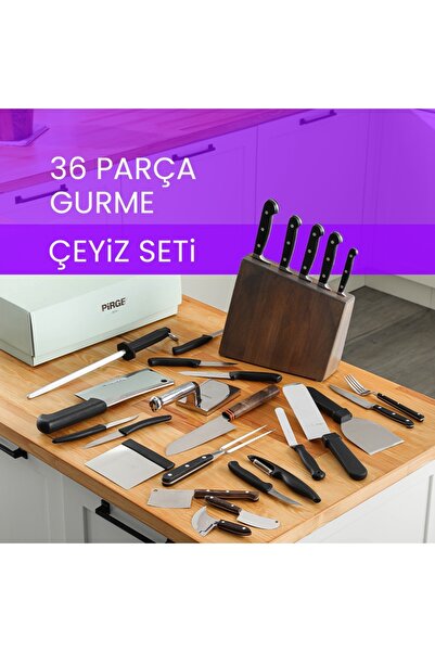 PİRGE Pirge Çeyizlik Bıçak Seti Gurme 35075 – 36 Parça
