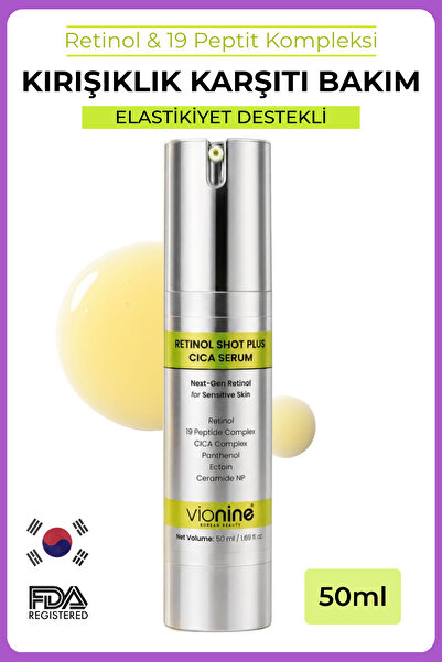 Vio nine Retinol MicroShot™ Plus Cica Serum % 0,1 Made In Korea 50 ML