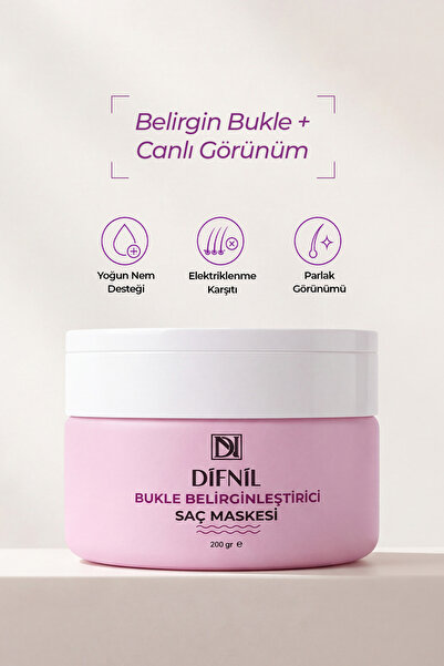 DİFNİL Bukle Belirginleştirici Saç Maskesi | Durulanmayan Kıvırcık Saç Bakım ...