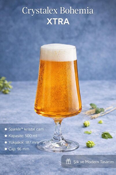 crystalex Xtra Kristal Cam 500 Ml Bira Bardağı 6'lı