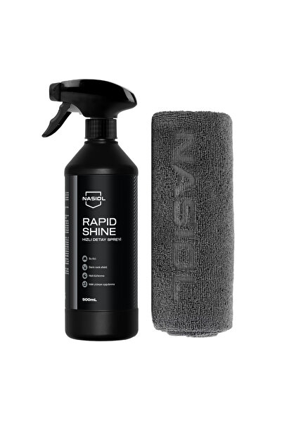 Nasiol -SET 21-Rapidshine Araç Hızlı Nano Detay Spreyi ve Mikrofiber Detailin...