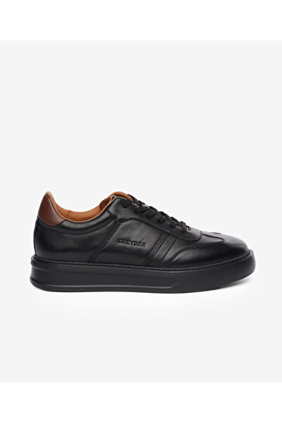 Greyder Erkek Siyah Hakiki Deri Sneaker Ayakkabı 5K1SA18860