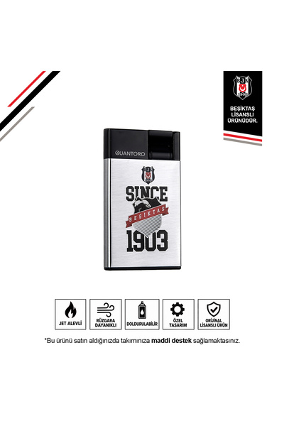 Beşiktaş Premium Jet Kutulu Taraftar Çakmak QT-2