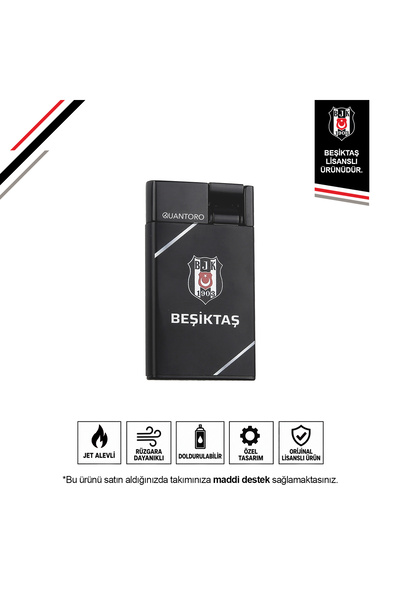 Beşiktaş Premium Jet Kutulu Taraftar Çakmak QT-3