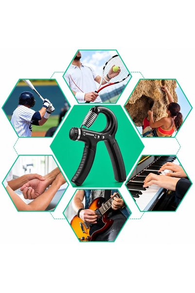 jetfast 2 Pieces 10-60 kg Hardness Adjustable Hand Spring Adjustable Wrist Muscle Strengthening Tool Non-Slip