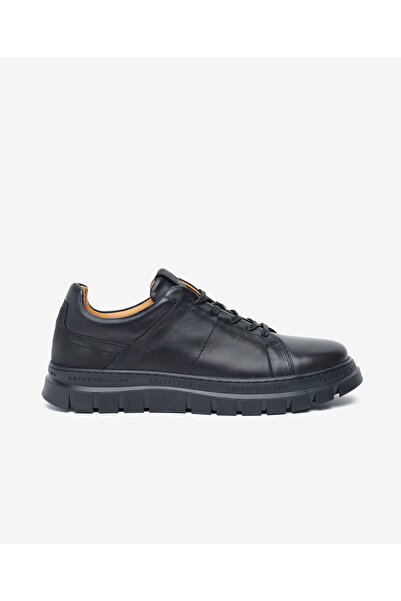 Greyder Erkek Siyah Hakiki Deri Sneaker Ayakkabı 5K1UA64619