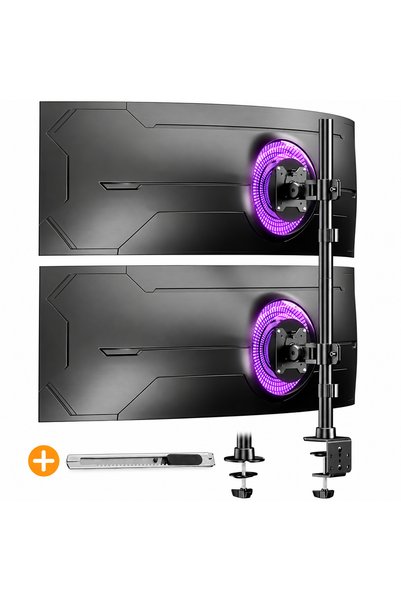Putilsen Mount Suport pentru 2 monitoare de 17-49 inch, VESA 75x75 și 100x100...