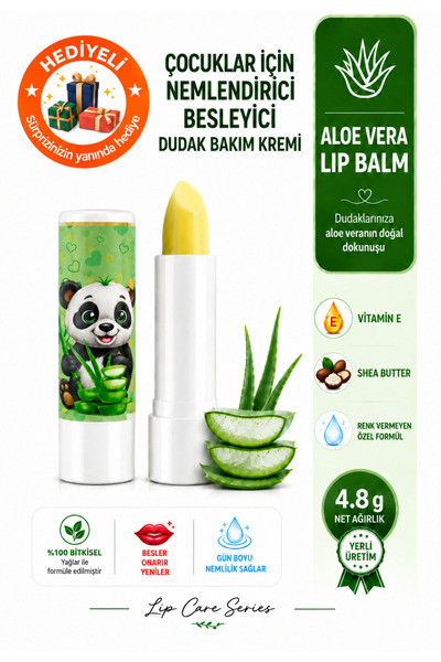 cliniclife Çocuklar için Aloe Vera lı nemlendirici besleyici dudak bakım krem...