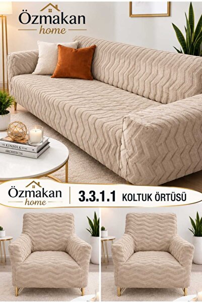 ÖZMAKAN Wellsoft Sofa Cover, Sofa Cover Set 3.3.1.1 Set