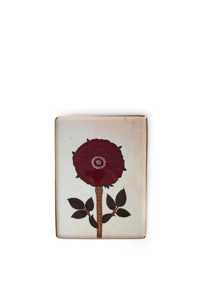Yargıcı Çiçek Desenli Alüminyum Dikdörtgen Tepsi(58x40x1 Cm)