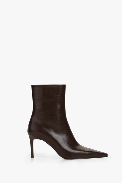 Shoeberry Kadın Lowel Kahve Cilt Topuklu Bot