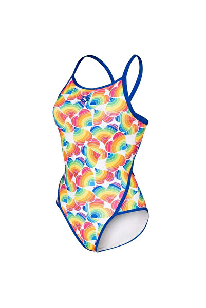 ARENA Pride Swimsuit Super Fly Back Kadın Mavi Yüzücü Mayosu 005926810
