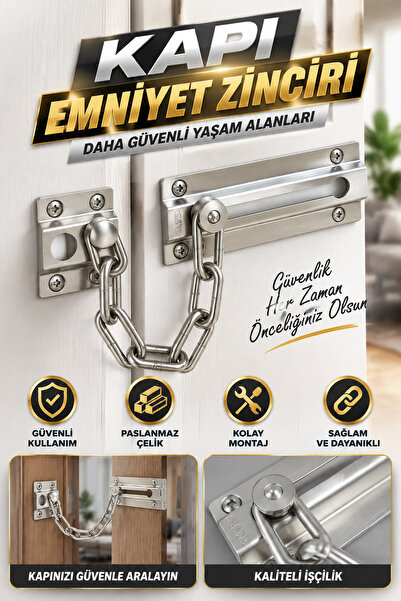 NZB Başel Sürgülü Kapı Emniyet Zinciri Çelik Kapı Emniyet Zinciri