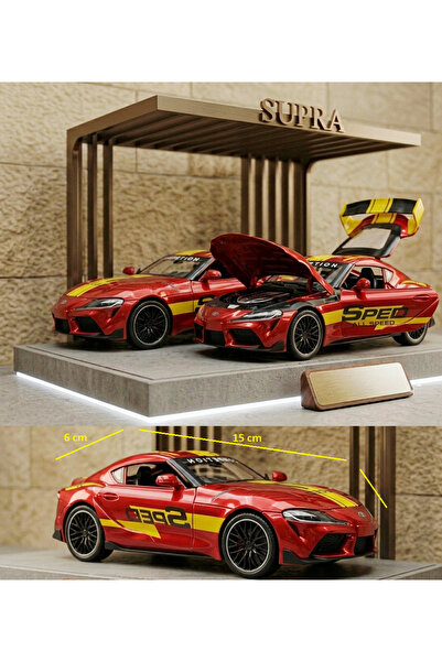 OYUNCAKSAHİLİ TOYOTA SUPRA TARZ KOLEKSİYON METAL MODEL ARABA KAPI BAGAJ KAPUT...
