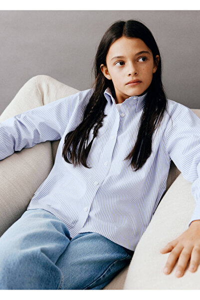 MANGO Kids Gömlek yakalı pamuklu gömlek