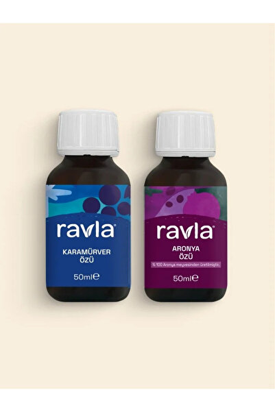 Ravla 2'li Ürün - Aronya Özü 50ml / Karamürver Özü 50ml