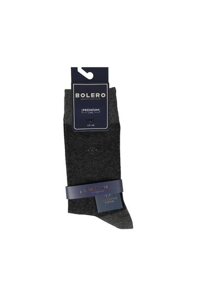 Bolero Erkek Dikişsiz Premium Pamuk Soket Çorap Antrasit