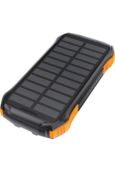 CHOETECH Baterie solară externă B659 2x USB 10000mAh Qi 5W Negru/Portocaliu