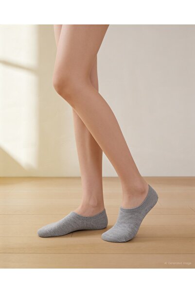 Bolero Women's Premium Seamless Invisible Bamboo Socks Gray