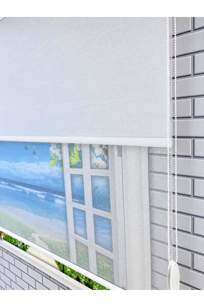İREMKARAHOME Çift Mekanizmalı Tül Ve Stor Perde - Model 9