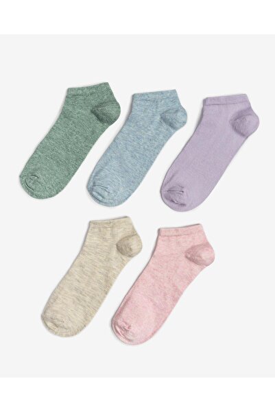 Bolero Women's Plain Booties 5-Piece Socks Soft Colors