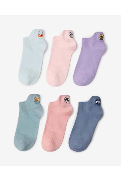 Bolero Women's Emoji Embroidered Booties Socks, Pack of 6