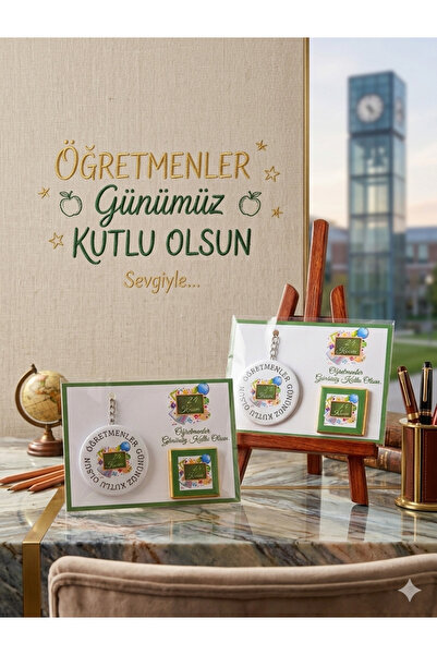 ORGANİZASYON HEDİYEM 50 قطعة 24 نوفمبر هدية عيد المعلم حلقة مفاتيح كبيرة الحج...