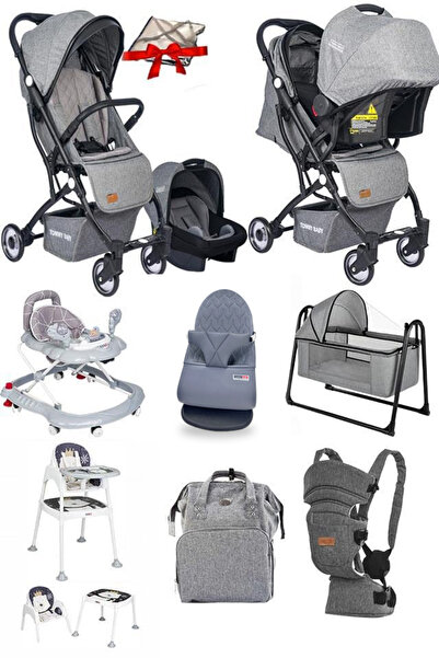 Tommybaby 10 Parça Bebek Çeyiz Seti Kabin Travel Bebek Arabası Puset Beşik Yü...