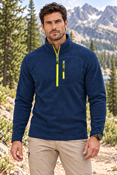 GENIUS STORE Erkek Polar Yarım Fermuarlı Polar Tactical Polar