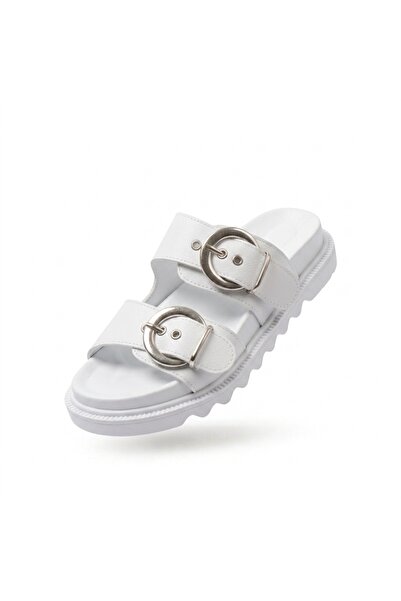 Zerenyus Zri̇n-6010 Daily Women's Slippers with White Buckle Accessories