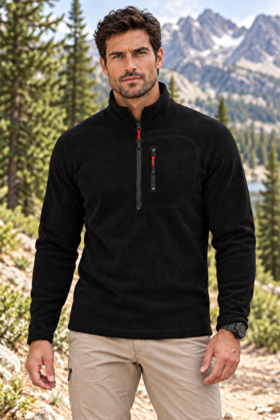 GENIUS STORE Erkek Polar Yarım Fermuarlı Polar Tactical Polar