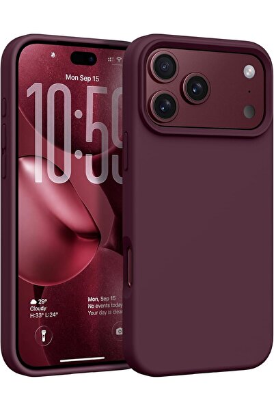 CaseHub Apple iPhone 17 Pro Max/18 Pro Max Kılıf İçi Kadife Kamera Yükseltili...