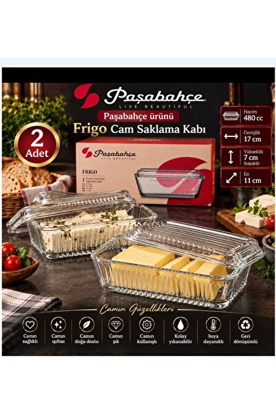 Paşabahçe tereyağılık 2 ad kapaklı cam hacim 17 CM boyu 11 cm eni 6 cm yüksek...