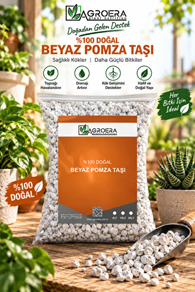 AGROERA Plant Nutrition Pomza Taşı 8-15 Mm Ponza Taşı 5 Litre Volkanik Ponza ...