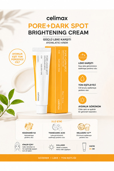 Celimax Pore+Dark Spot Cream 35 ml – Koyu Leke Görünümüne Karşı Aydınlatıcı B...