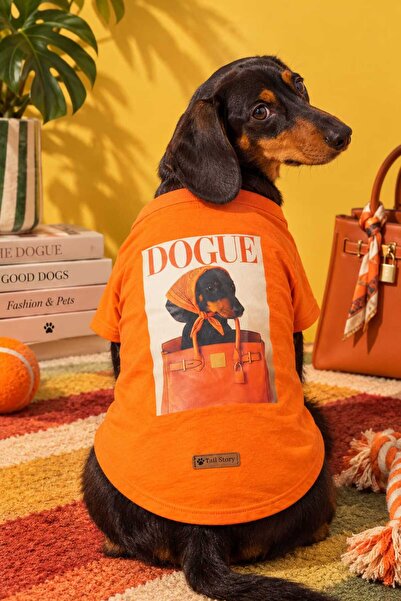 Tail Story Köpek Tişörtü, Pamuklu Penye Kumaş, Küçük ve Orta Irklar İçin İdea...