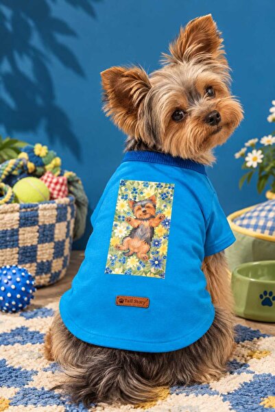 Tail Story Köpek Tişörtü, Pamuklu Penye Kumaş, Küçük ve Orta Irklar İçin İdea...
