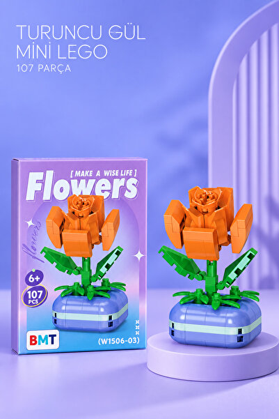 BMT TOYS Gül Saksı Model Karakter Figürü 3D Yapı Oyuncakları - 107 Parça