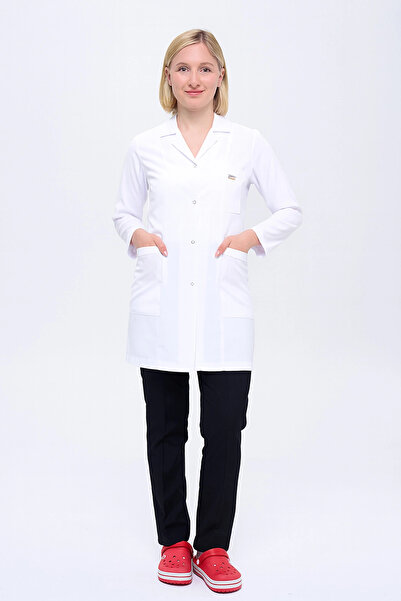 Kadın Gömlek Yaka Orta Boy Doktor - Öğretmen Önlüğü