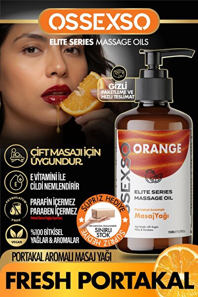 OSSEXSO Yenilebilir Doğal Portakallı Afro-dizyak Etkili Aromaterapi Masaj Yağ...