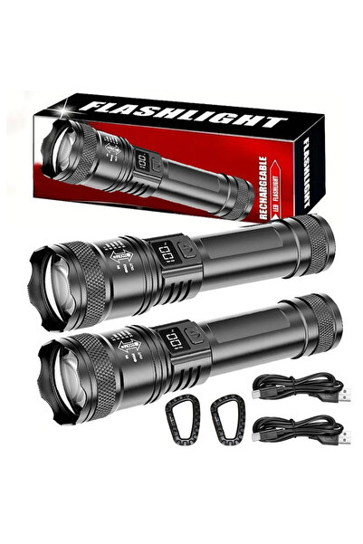 XIWANGFIRE ZOOM black Built in battery 2PCS Set B Powerful P50 Led Flashlight...