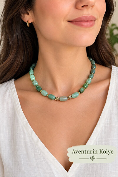 Leyandoğaltaş Leyan Natural Stone Aventurine Special Cut Pendant